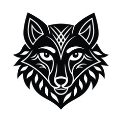 Talavera Wolf Head on Traditional Mexican Tiles