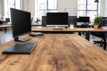 Naklejka premium Modern office setup for business presentations