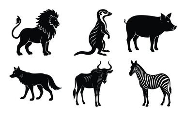 Silhouette Collection of African Animals