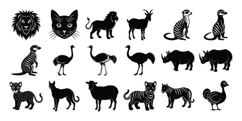 Silhouette Collection of African Animals