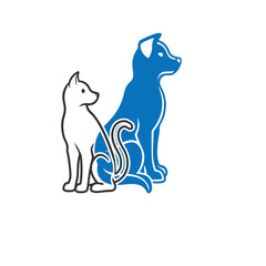 cat and dog together