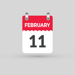 FEBRUARY 11 calendar Date Month icon