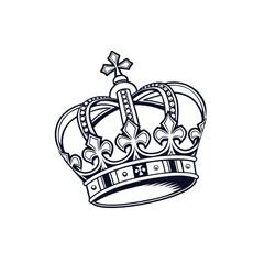 Crown themed vector illustration with artistic design and icon style