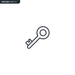 Key, linear style sign for mobile concept and web design