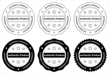 Obraz premium Authentic Product Assurance Stamps and Genuine Quality Seals