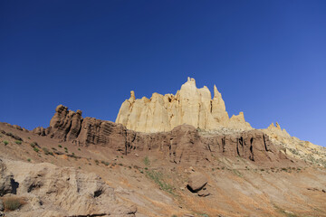 Fototapeta premium View of the Valley of Castles in Mangystau, Kazakhstan