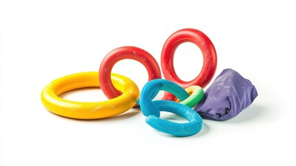 Naklejka premium colorful dog toys set