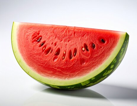 slice of watermelon,beyaz arka planda bir dilim karpuz