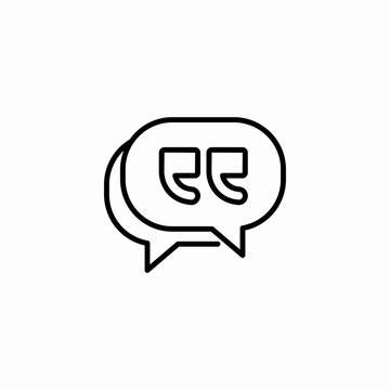 double quotation speech icon sign vector