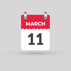 MARCH 11 calendar Date Month icon