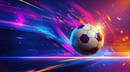 Naklejka premium soccer ball speed motion abstract background