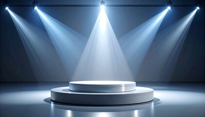 Empty stage with spotlights