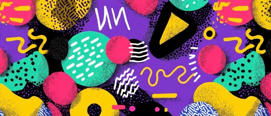 Retro 90s Abstract Geometric Background