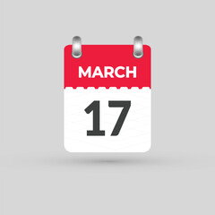 MARCH 17 calendar Date Month icon