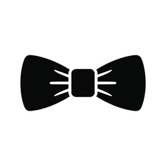 Classic black bow tie icon for formal wear and accessories