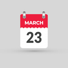 MARCH 23 calendar Date Month icon