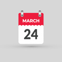 MARCH 24 calendar Date Month icon