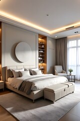 uxurious and modern master bedroom interior 