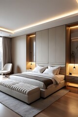 uxurious and modern master bedroom interior 