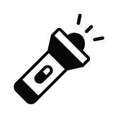 Trendy glyph style icon of handheld excavation torch