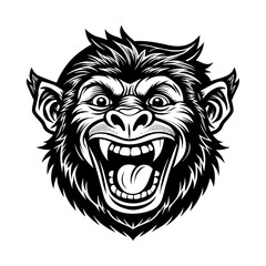 Stylized murky head mascot vector illustration for wild animal tattoo or symbolic design