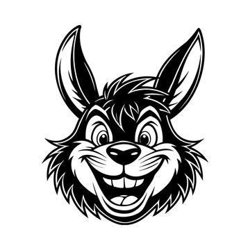 head of a rebit illustration vector