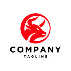 Bull head simple logo design