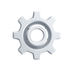 Modern gear symbol representing efficiency, innovation, and seamless workflow for your next industrial automation or technology project or design