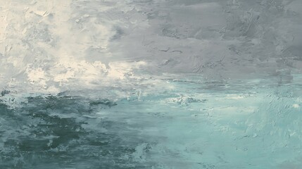 Obraz premium Dusty turquoise softly blending into cool gray