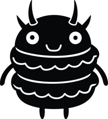 Monster Burger Character Vector silhouette