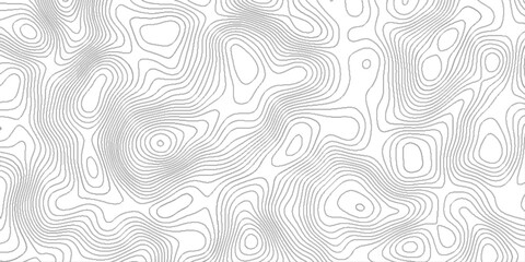Topographic contour lines map seamless pattern, vector natural shadow papercut web topography map spiral line, pattern shape in organic wood on white and transparent background. © world war 5