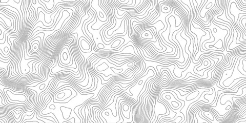 Topographic contour lines map seamless pattern, vector natural shadow papercut web topography map spiral line, pattern shape in organic wood on white and transparent background.