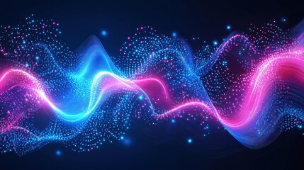 abstract blue pink wave background