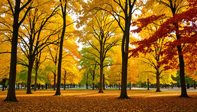 l'image d'un parc en automne