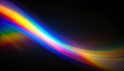 A multicolored light leak overlay with a rolling wave pattern, including subtle lens flare bursts and rainbow gradients moving diagonally
