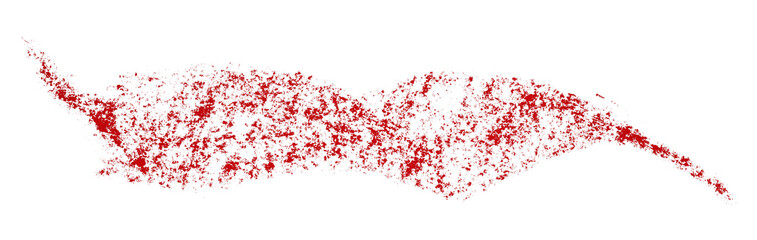 Red crayon brush stroke isolated on transparent background