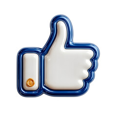 Elegant Photo-Realistic Premium 3D thumbs up like icon with c  stock photo, isolated image, ideal for branding and marketing, print-ready, UI design, graphic design, digital download