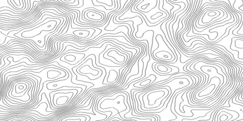 Fototapeta premium topographic contour lines map seamless pattern, contour maps. Topo contour map on white background, Modern design with White background with topographic wavy pattern design.