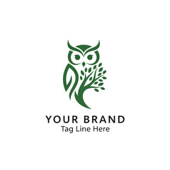 Fototapeta premium Owl logo vektor