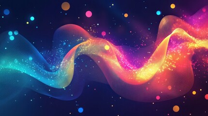 vibrant colorful wave abstract background