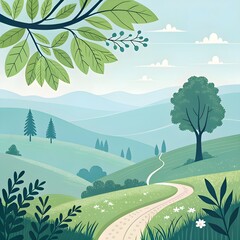 Fototapeta premium Lush tropical rainforest canopy with vibrant green foliage and exotic plants creating a paradise of biodiversity and natural wonder perfect for environmental and ecological themes