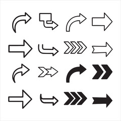 Collection of diverse arrow shapes and styles