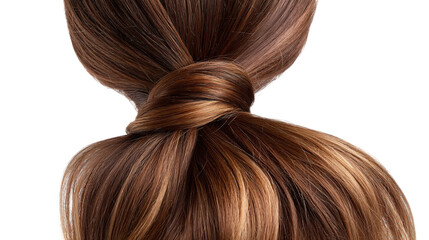 Hair knot closeup isolated

