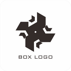 A set of editable vector box templates featuring isometric mockups, flat dieline layouts, and minimalist logo and icon designs. Ideal for product packaging, branding, and print use.