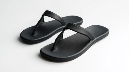 stylish black thong sandals