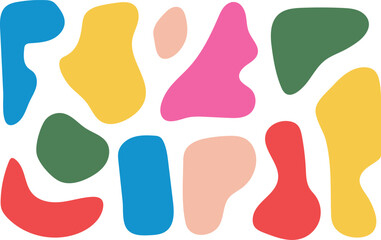 Colorful abstract organic shapes collection