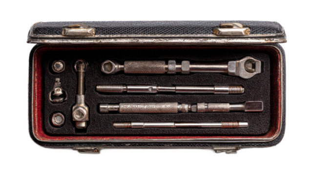 Vintage tool kit open box