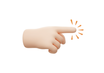 Isolated Hand Pointing with Index Finger Icon