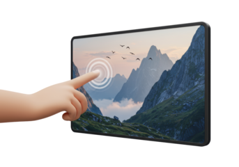 Isolated Finger Tap Mountain Landscape