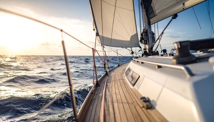 Sailing yacht at sunset (1)